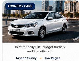 Clean economy rental cars in Dubai